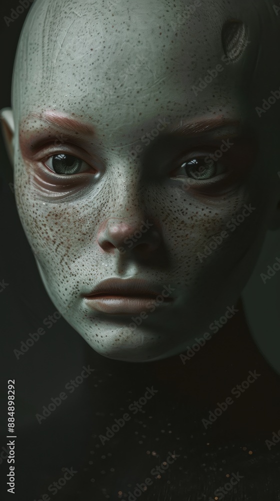 A close up of a person with freckles on their face A close up of a person with freckles on their face
