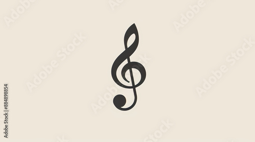 A simple icon of a musical note. It's a vector illustration, making it easy to resize without losing quality.