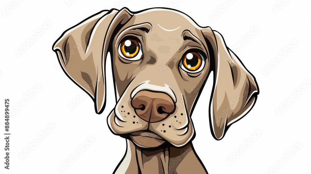 Cartoon illustration of a cute, sad-eyed dog with floppy ears. Ideal for pet-themed designs and animal-related content. Cartoon illustration of a cute, sad-eyed dog with floppy ears. Ideal for pet-themed designs and animal-related content.