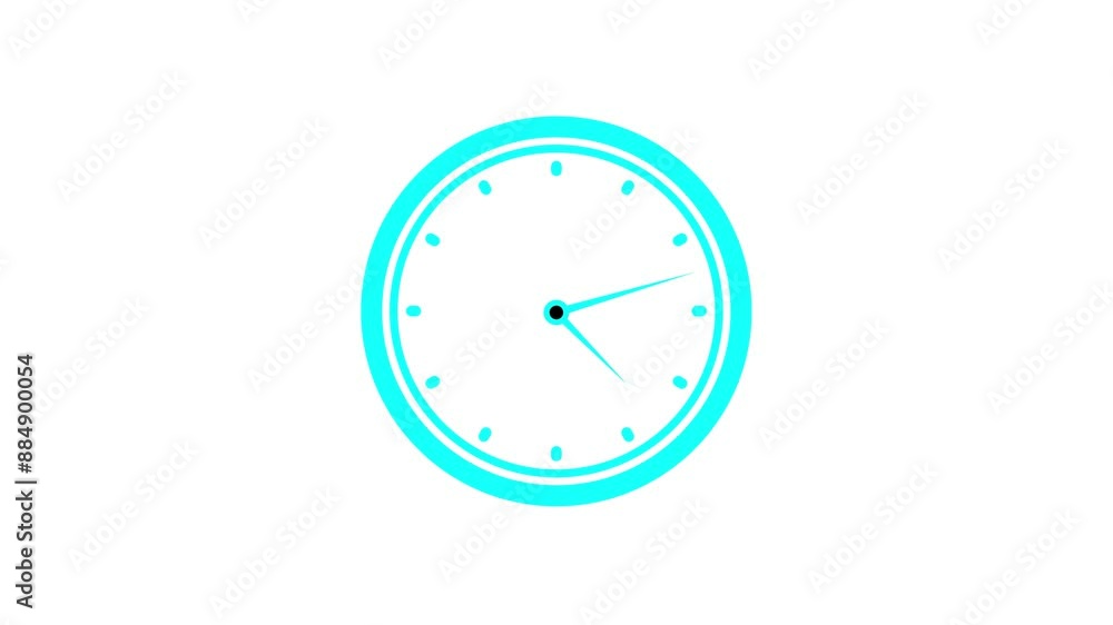 simple clock icon animation,white background... simple clock icon animation,white background...