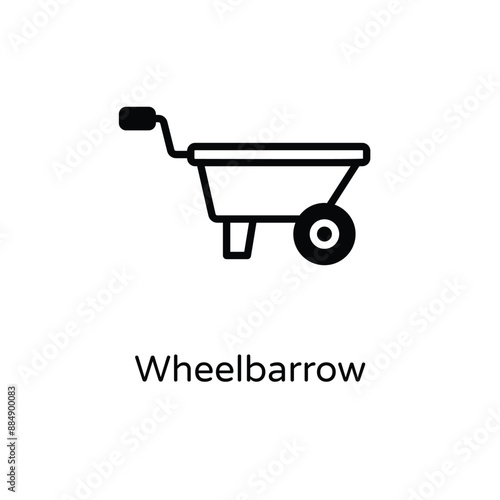 Wheelbarrow vector icon