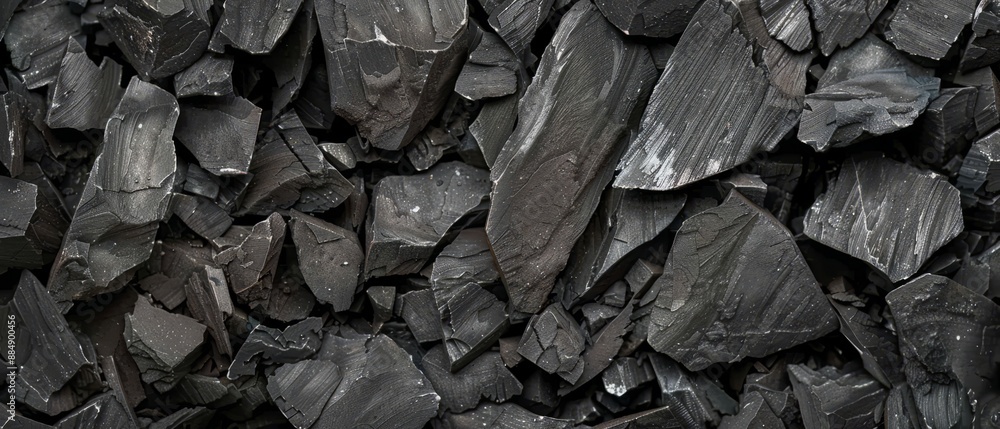 Panoramic close-up, high detail scan of rough charcoal texture, Generative AI Panoramic close-up, high detail scan of rough charcoal texture, Generative AI