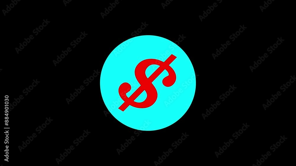 Dollar, USA Currency Icon.coin icon animation Dollar, USA Currency Icon.coin icon animation