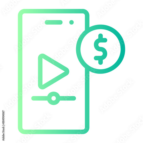 monetization gradient icon