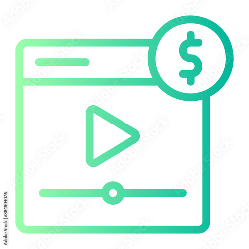 monetize gradient icon
