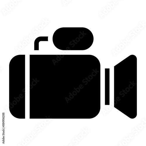 video camera glyph icon
