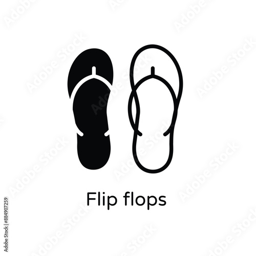 Flip flops vector icon