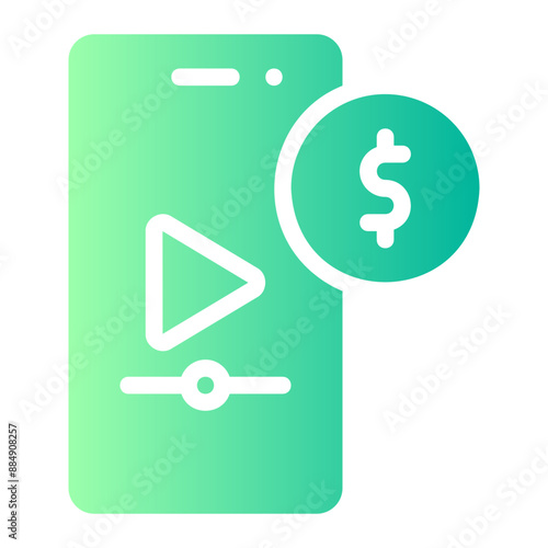 monetization gradient icon