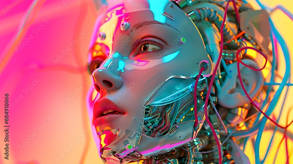 Cyberpunk Female Robot Artificial Intelligence Cyberpunk Female Robot Artificial Intelligence