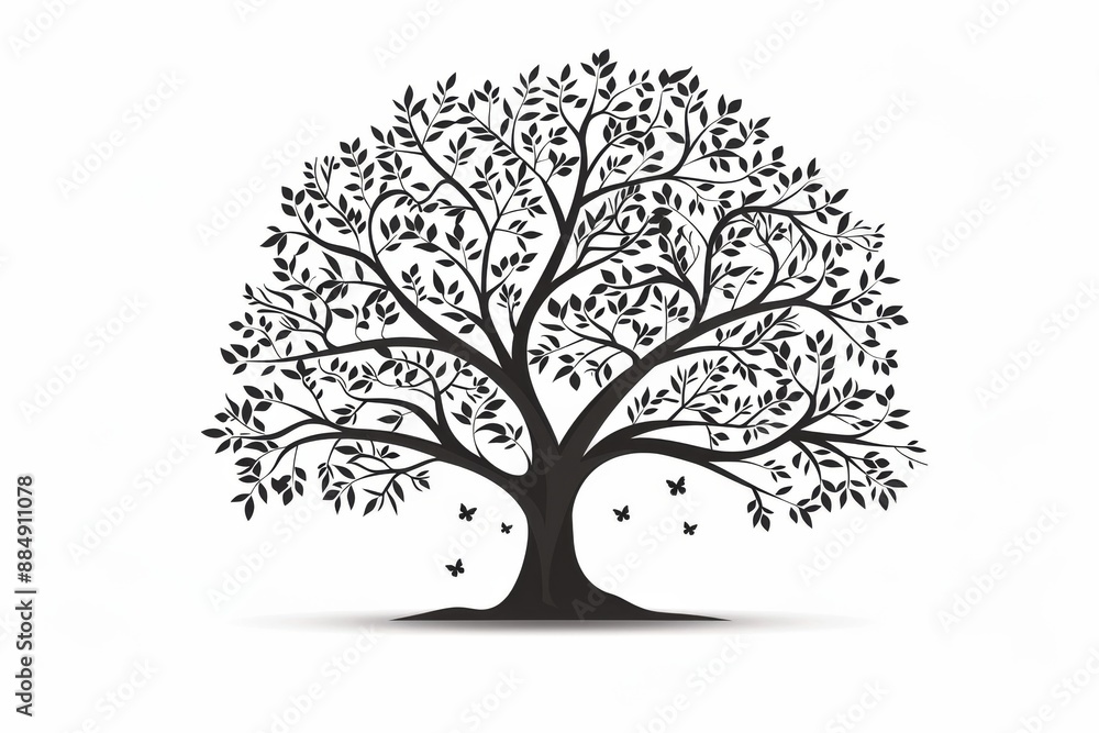 Obraz premium Serene image of a sprawling tree with many branches