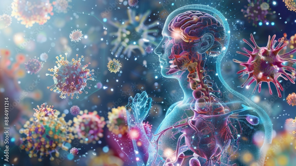 Microbiome: Complex ecosystem of microbes residing in and on the human body, vital for maintaining health, digestion, immunity, and disease resistance.
Microbiome: Complex ecosystem of microbes residing in and on the human body, vital for maintaining health, digestion, immunity, and disease resistance.