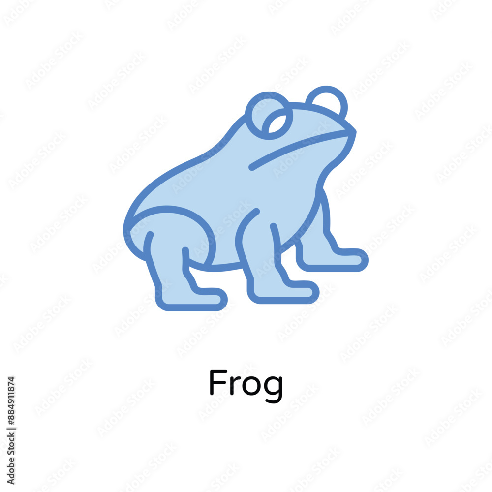Fototapeta premium Frog vector icon