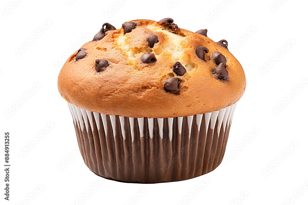 Delicious chocolate chip muffin PNG with transparent background for bakery and dessert design projects Delicious chocolate chip muffin PNG with transparent background for bakery and dessert design projects
