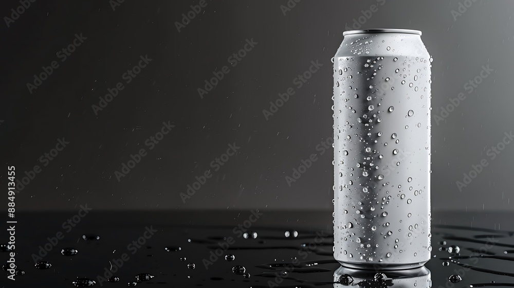 Cold Drink Can on Black Background Cold Drink Can on Black Background