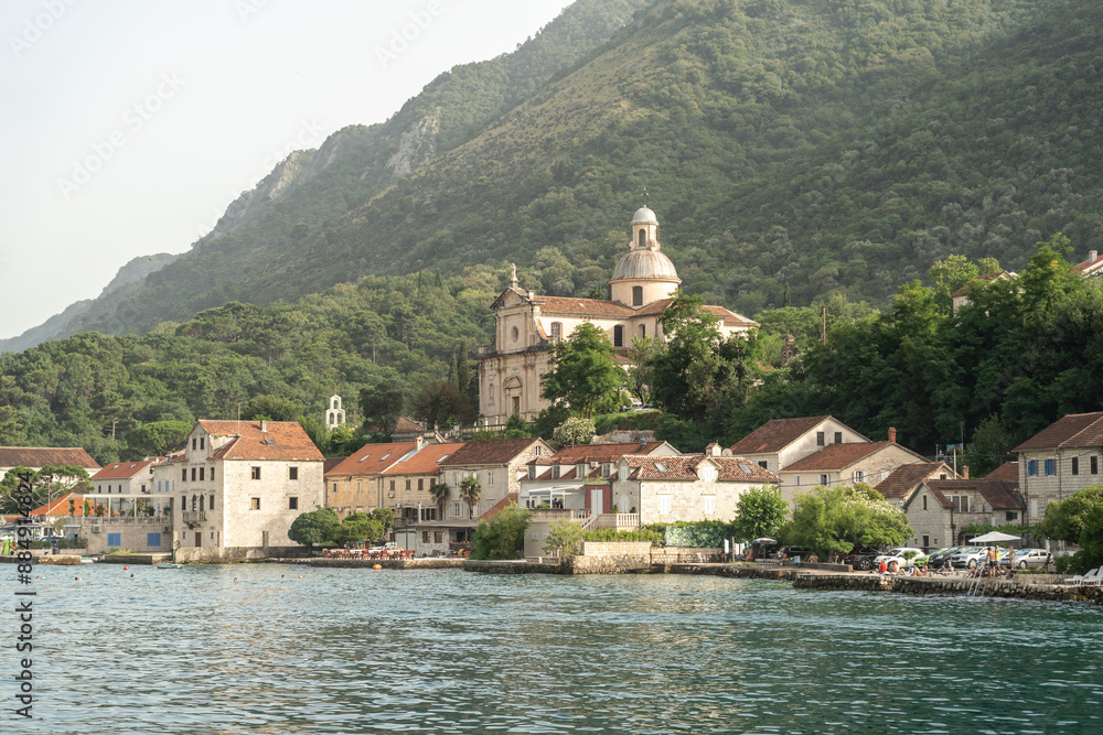 Bay of Kotor also known as the Boka views, popular Balkan coastline Bay of Kotor also known as the Boka views, popular Balkan coastline