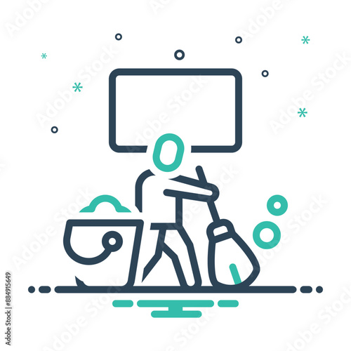 Mix icon for cleaning