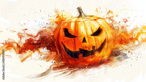 illustration of Halloween p...