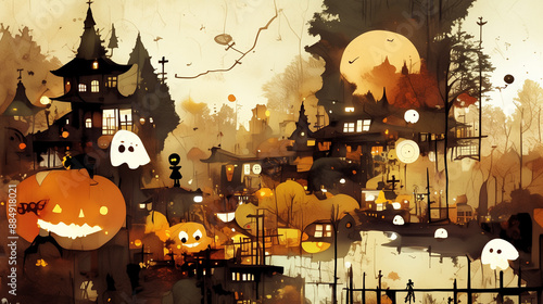 cute Halloween background