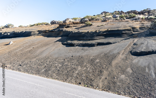 Lava Fields, Pumice Volcano Stones Texture, Volcanic Pumice Pattern, Pieces of Lava, Basalt Extrusive Igneous Rock photo