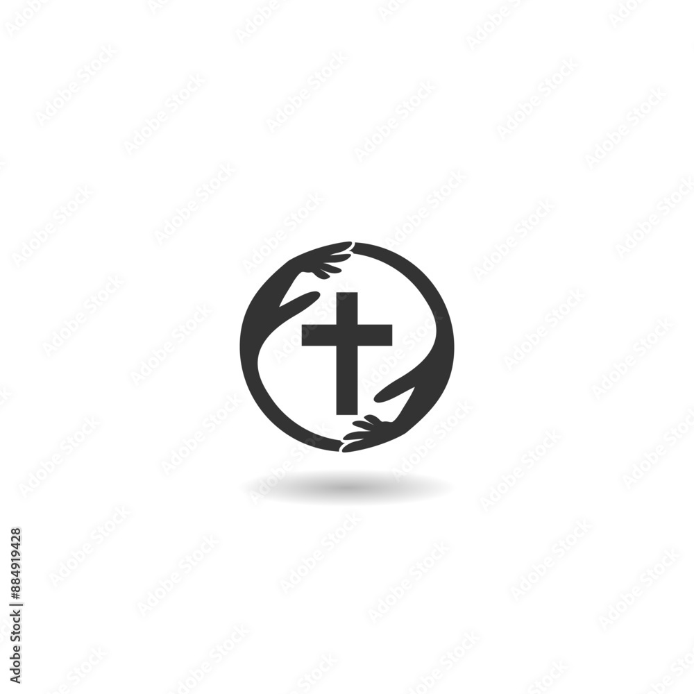 Faith care icon with shadow Faith care icon with shadow
