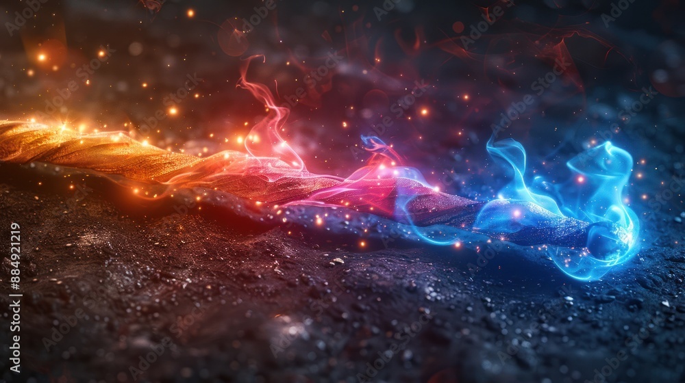 Abstract Fire and Ice Art Abstract Fire and Ice Art