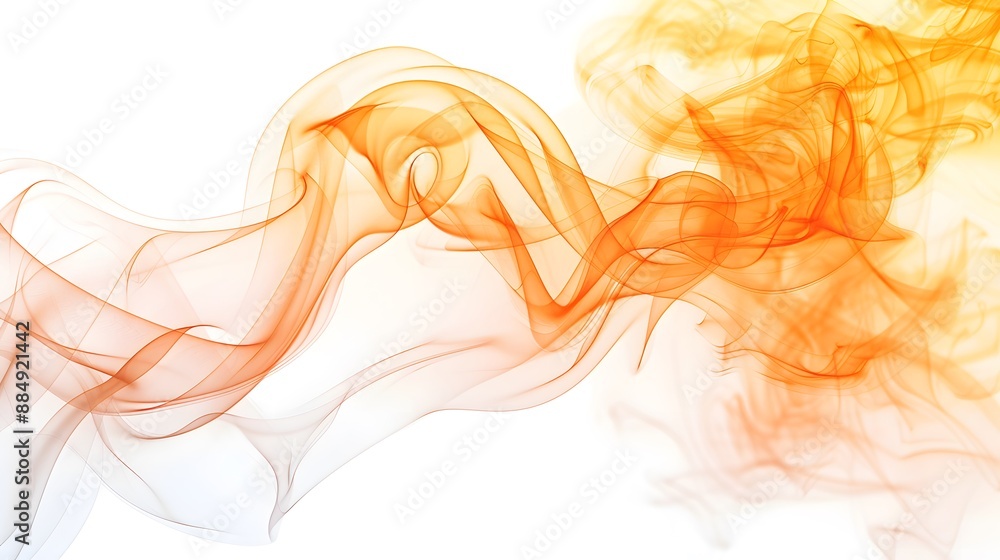 smoke on white background, orange glowing autumn vibe smoke on white background, orange glowing autumn vibe