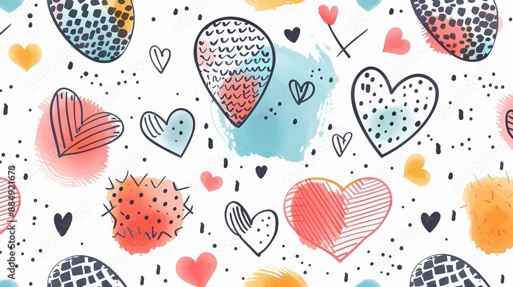Creative combination of colorful abstract patterns and cartoon elements Creative combination of colorful abstract patterns and cartoon elements