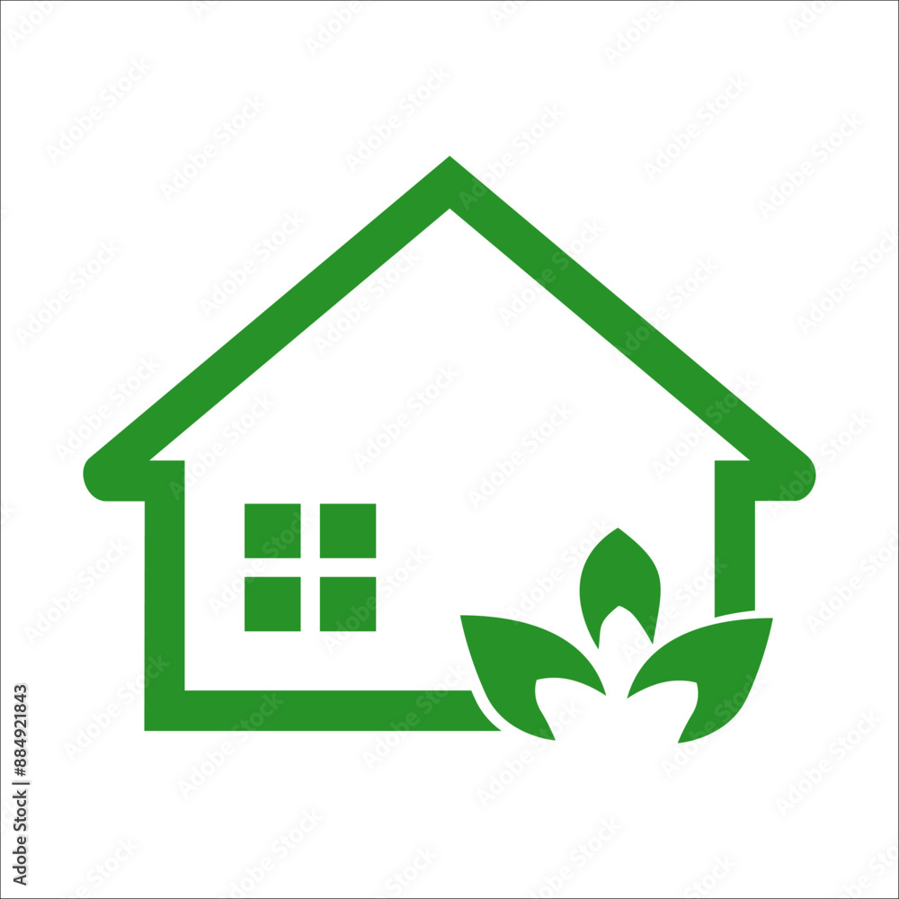 Green House Logo Template. House Logo Vector Element Green House Logo Template. House Logo Vector Element