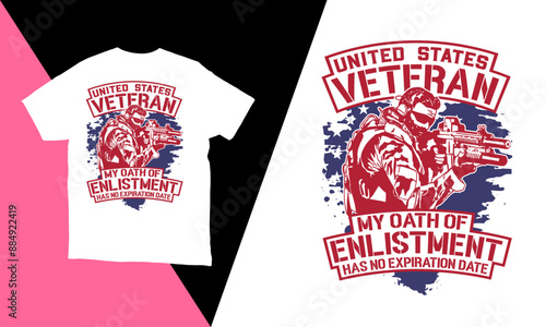 фотографія united state veteran my oath of enlistment vector t-shirt design
