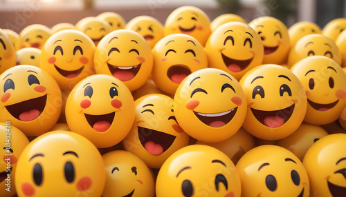 3D emoji colorful smile laughing happy modern and social media symbol 4