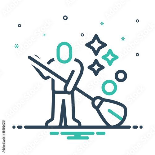 Mix icon for cleaning