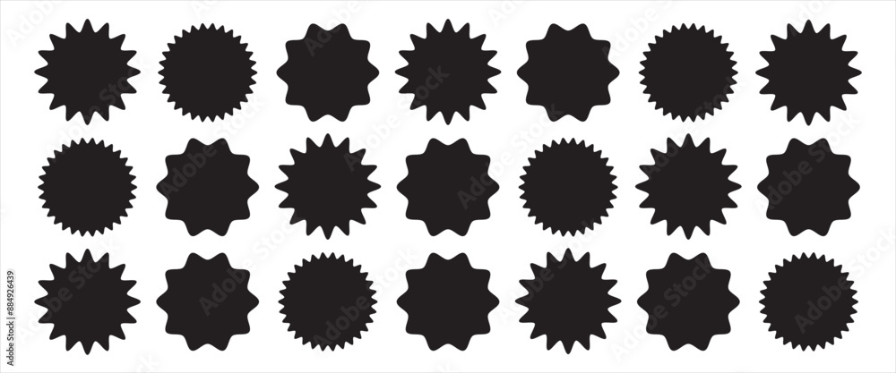 Black Starburst vector set . Abstract starburst vector set . Black Starburst vector set . Abstract starburst vector set .