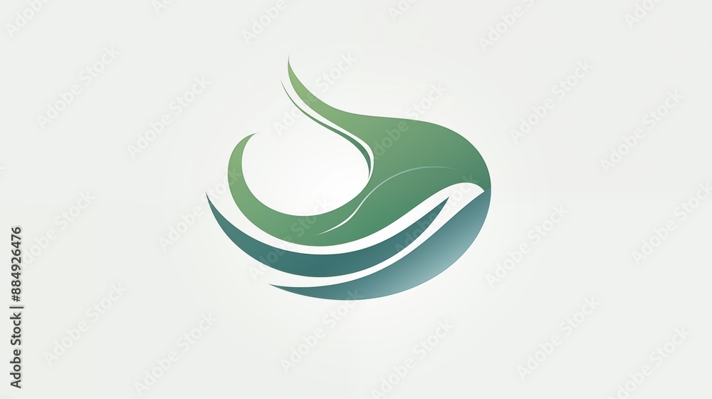 Abstract Green and Blue Nature-Inspired Logo Design Symbolizing Balance and Harmony Abstract Green and Blue Nature-Inspired Logo Design Symbolizing Balance and Harmony