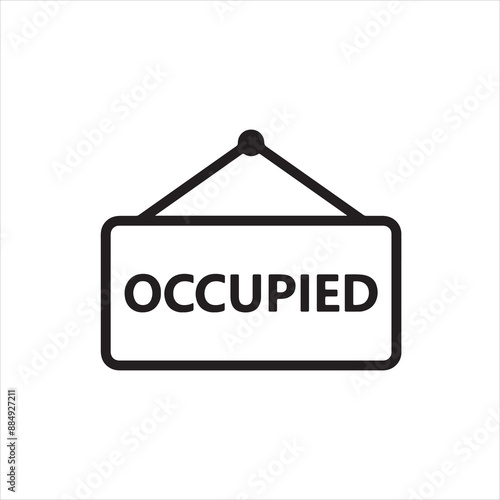 Occupied Billboard icon vector on white background