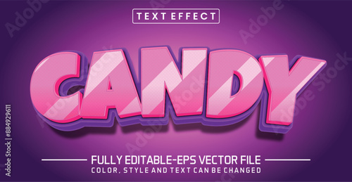 Candy pink font Text effect editable