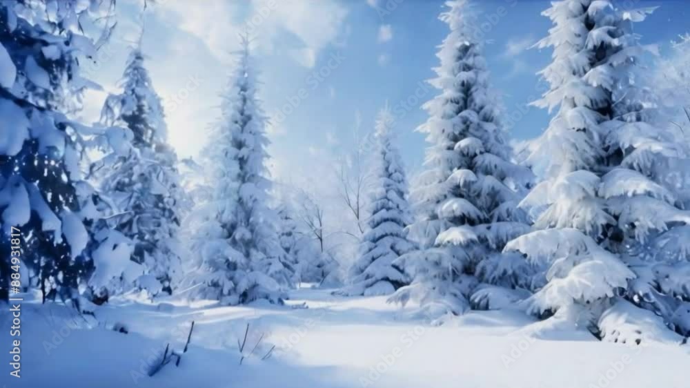 winter forest in the snow winter forest in the snow
