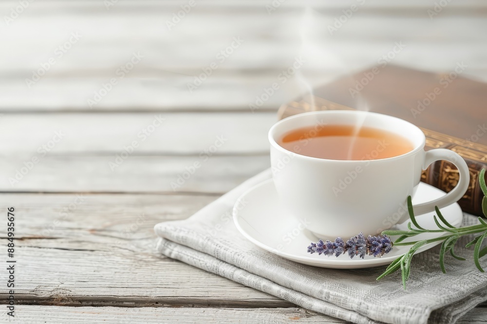 A cozy scene of a steaming cup of Earl Grey tea with lavender, inviting relaxation and contemplation. A cozy scene of a steaming cup of Earl Grey tea with lavender, inviting relaxation and contemplation.