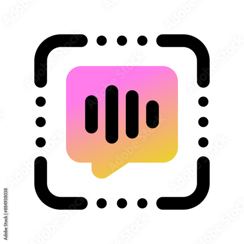Editable speech recognition, voice scan vector icon. AI technology, artificial intelligence. Part of a big icon set family. Perfect for web and app interfaces, presentations, infographics, etc