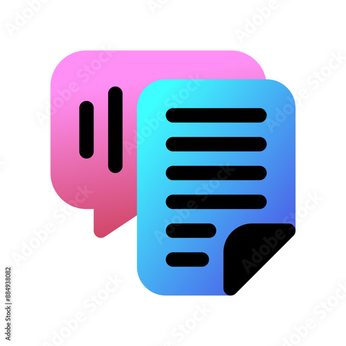 Editable speech recognition, transcription vector icon. AI technology, artificial intelligence. Part of a big icon set family. Perfect for web and app interfaces, presentations, infographics, etc