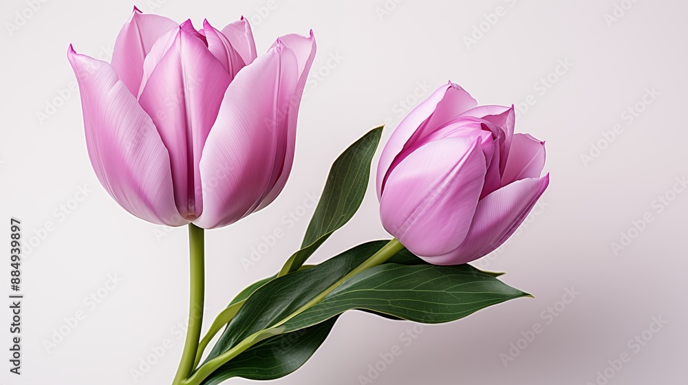 Elegant Pink Tulip Flowers in Full Bloom Elegant Pink Tulip Flowers in Full Bloom