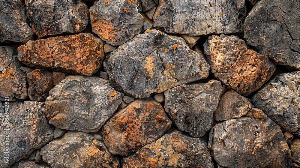 The texture of a wall constructed from large granite stones The texture of a wall constructed from large granite stones