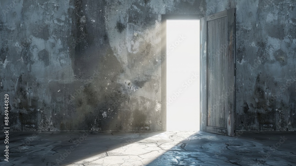 Empty doorway with light abandoned building interiors for mockup Empty doorway with light abandoned building interiors for mockup