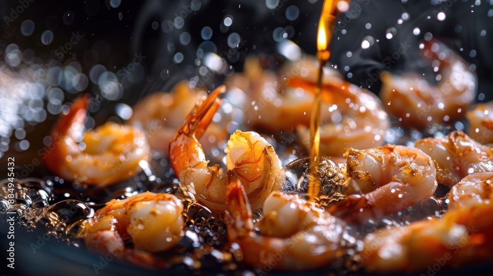 Shrimp Cooking in a Pan Shrimp Cooking in a Pan