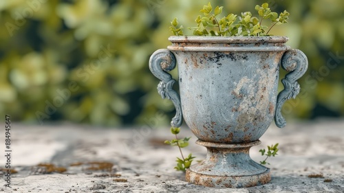  A close-up of a weathered championship cup, its surface etched with the names of past victors, photo