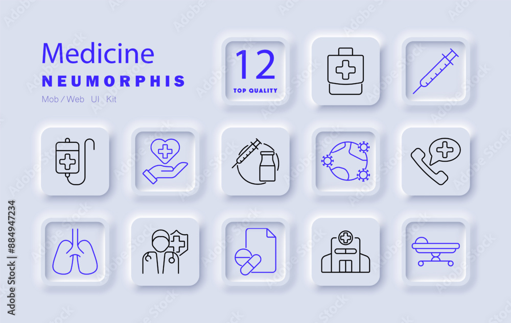 Medicine set icon. First aid kit, syringe, lungs, doctor, medication, hospital, stethoscope, phone consultation, IV drip, heart care, vaccine, pharmacy, medical Medicine set icon. First aid kit, syringe, lungs, doctor, medication, hospital, stethoscope, phone consultation, IV drip, heart care, vaccine, pharmacy, medical