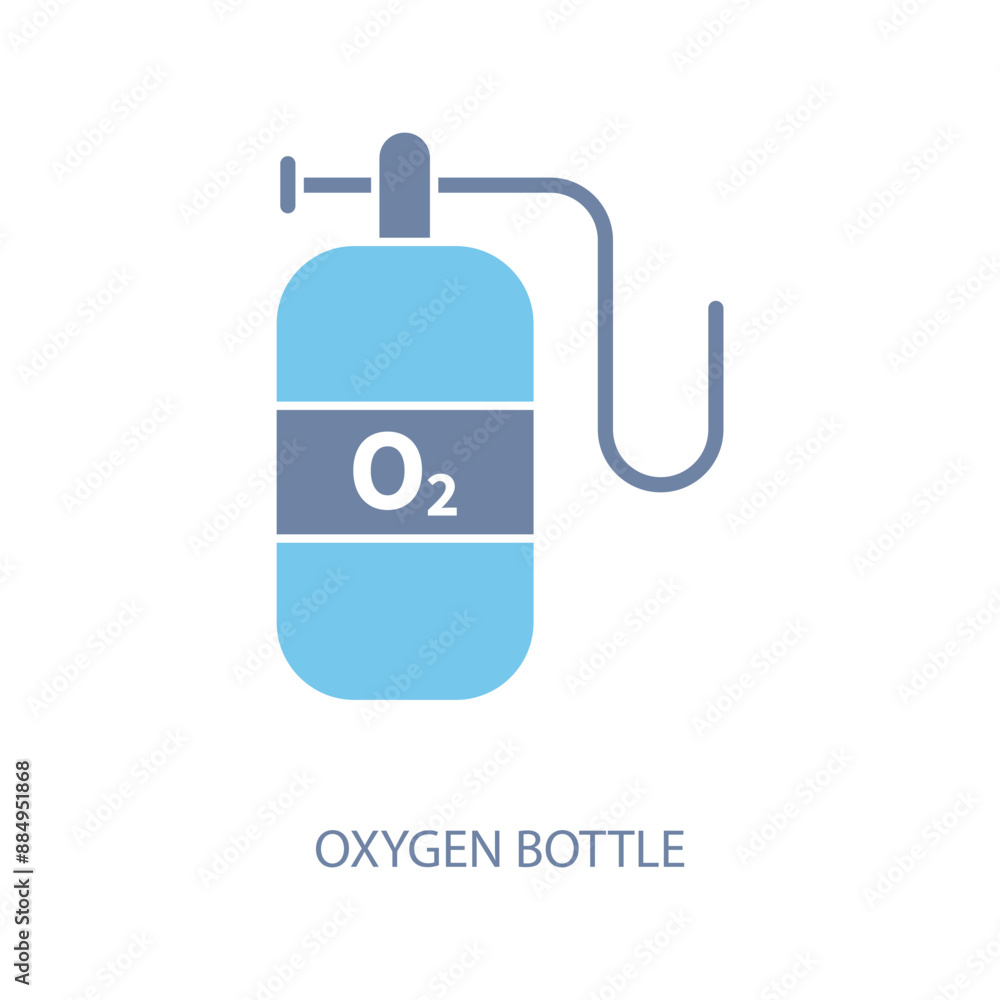 oxygen bottle concept line icon. Simple element illustration. oxygen bottle concept outline symbol design. oxygen bottle concept line icon. Simple element illustration. oxygen bottle concept outline symbol design.