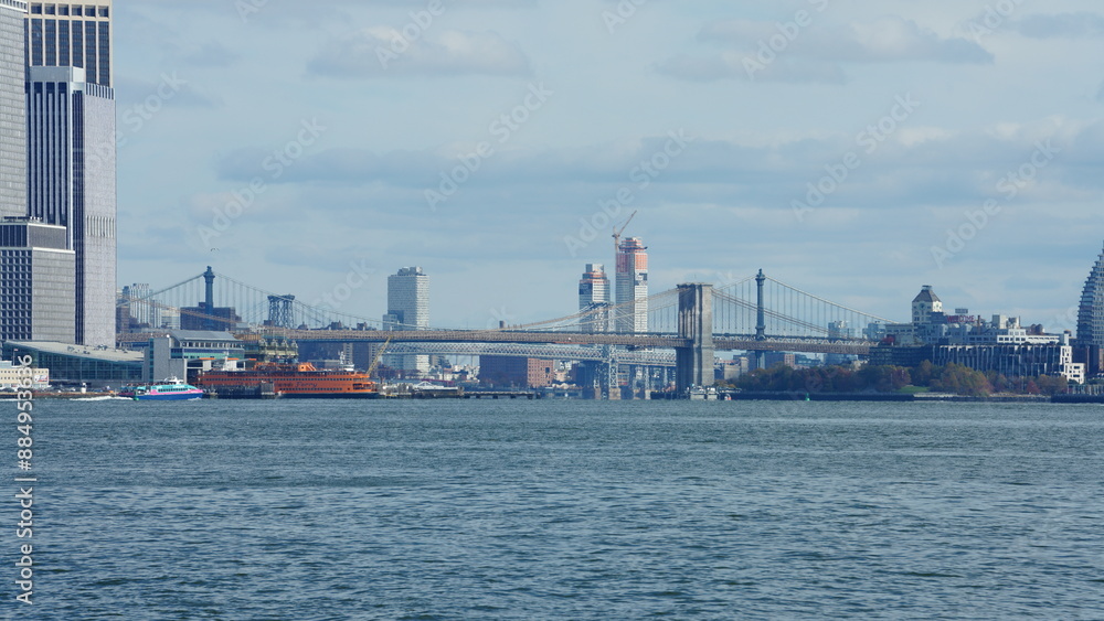 Fototapeta premium The ocean bay landscape near the Manhattan of the New York in USA