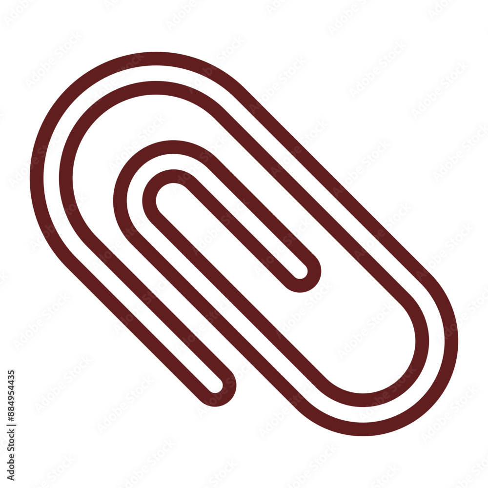 paperclip Vector Line Maroon Icon Design paperclip Vector Line Maroon Icon Design