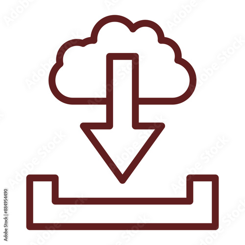 download Vector Line Maroon Icon Design