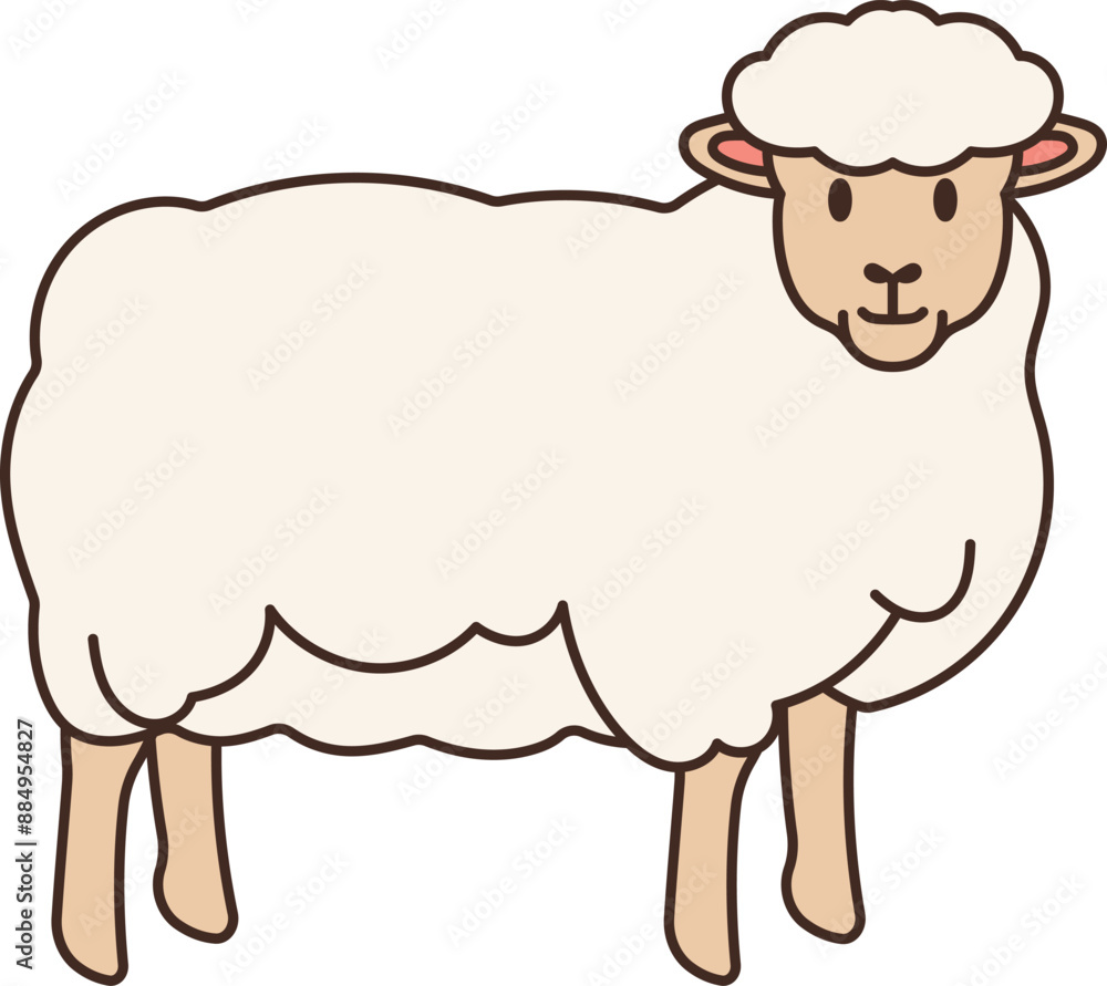 Cartoon Illustration Sheep Animal Cartoon Illustration Sheep Animal